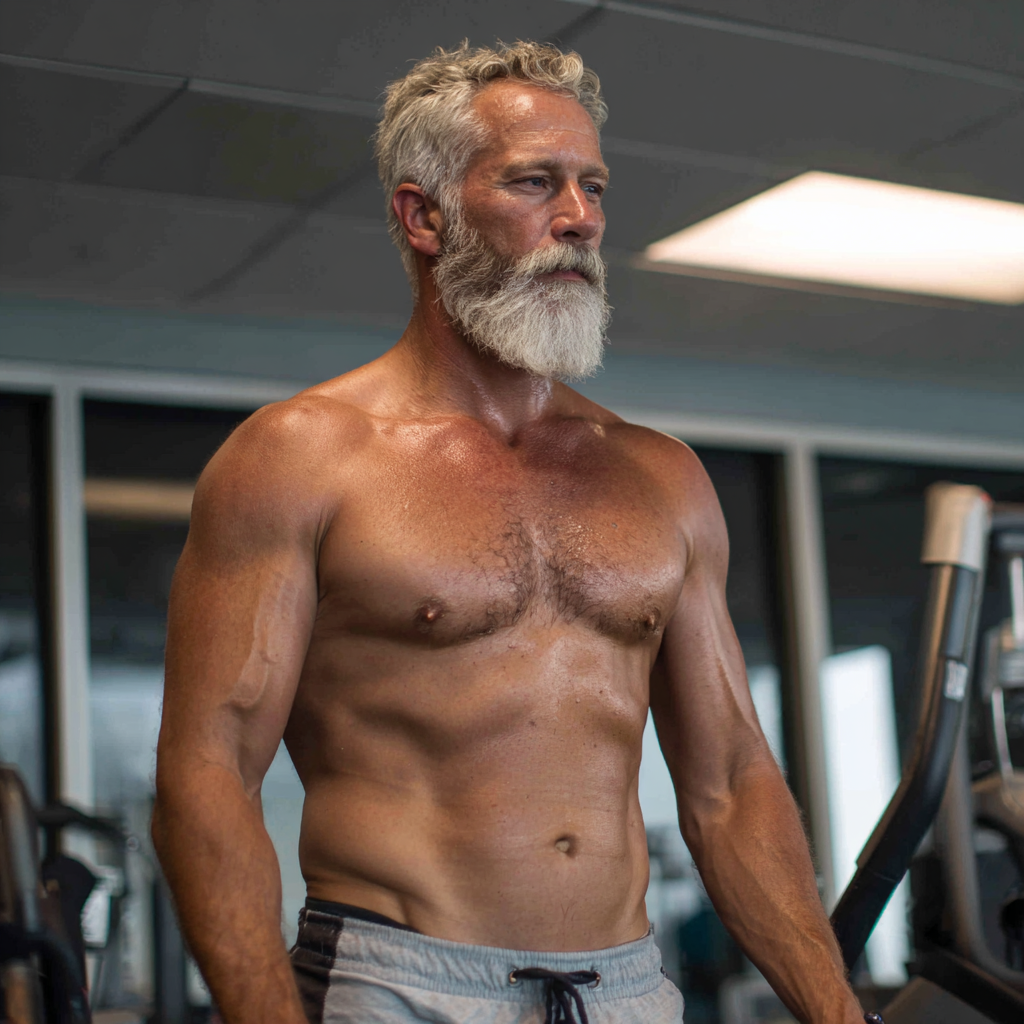 51 years old at cardio training